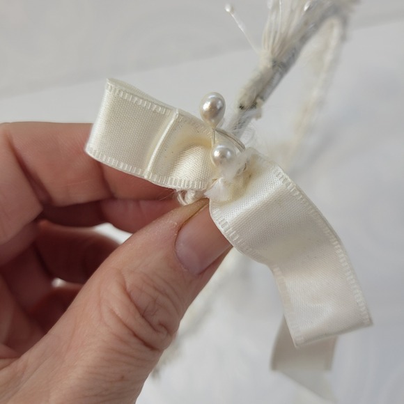 Vintage Greek Stefana Wedding Crowns Ivory Pearls Floral 1980\'s‎ Orthodox